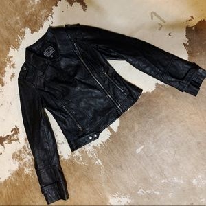 Black faux leather jacket 🧥